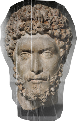 Weathered Historical Sculpture Cut-out
